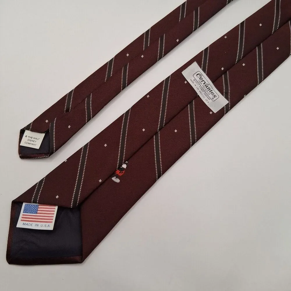 VTG 1970's Cervantes Mickey Mouse Tie NECK TIE Made in‎ LA